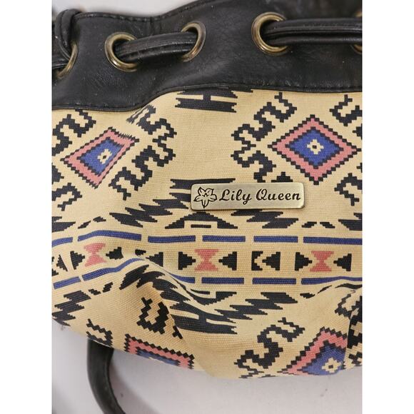 Lily Queen Southwestern Boho Draw String Bag Across Body Shoulder - Picture 7 of 10